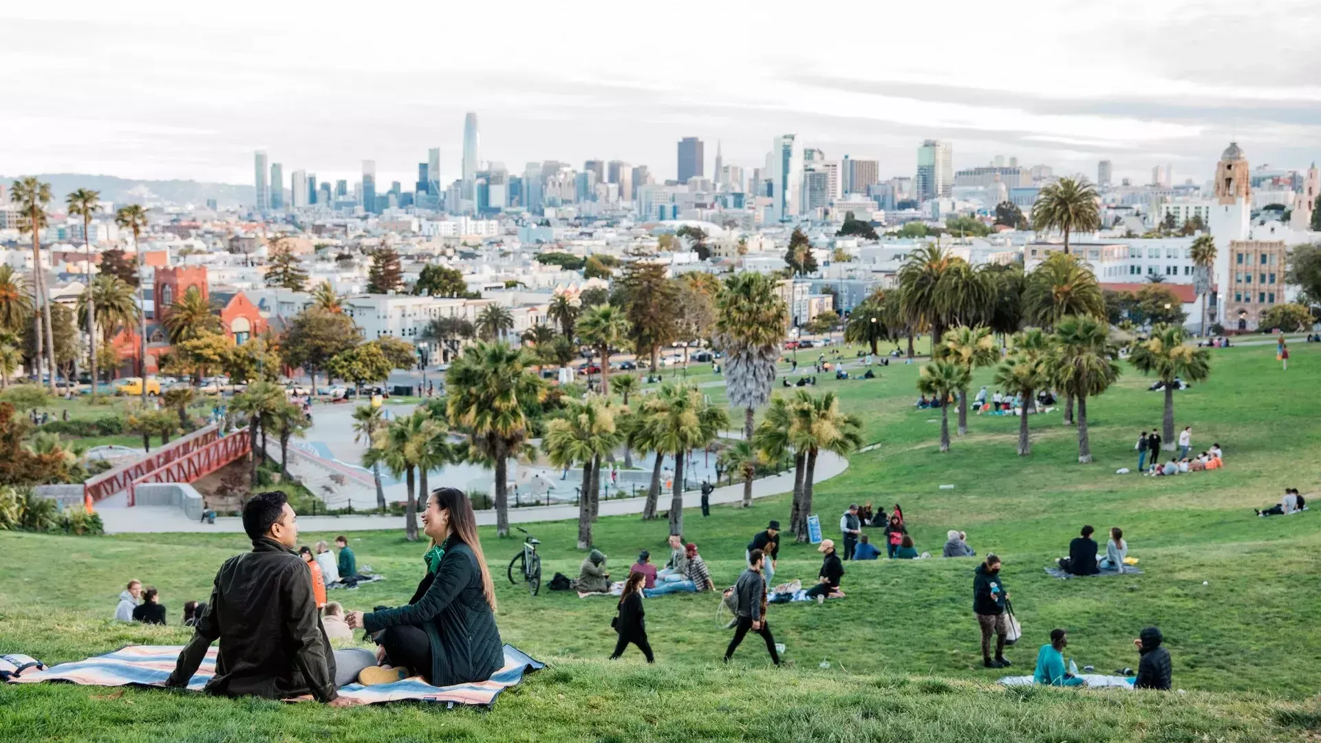 Picknick im Dolores Park im Mission District